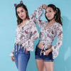 Birdy, Matching Bell Sleeves, Tie Up Crop Tops For Bffs