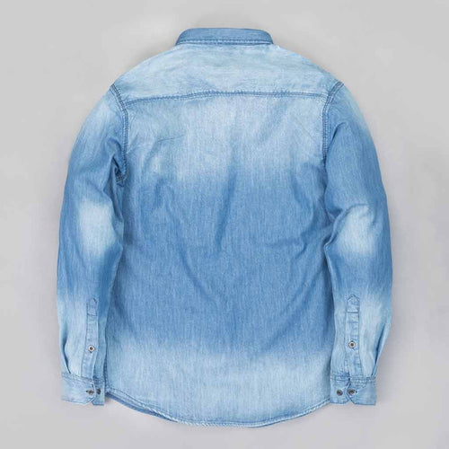 Father/Son Washed blue denim shirt