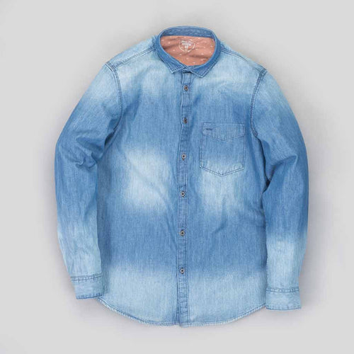 Father/Son Washed blue denim shirt