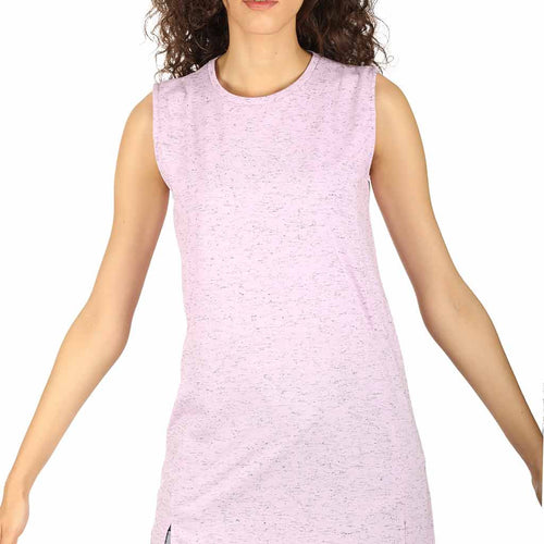 Violet Front Slit Long Knitted Top For Women