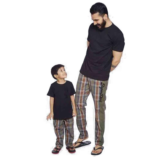 Camouflage checks super dad/super son Pyjamas Only