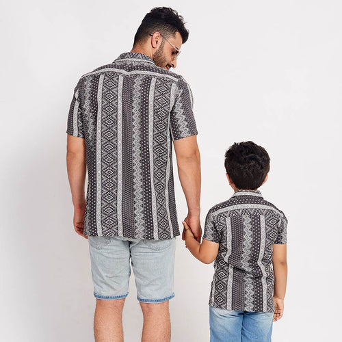 Ziz-zag Madness, Matching Shirts For Dad And Son
