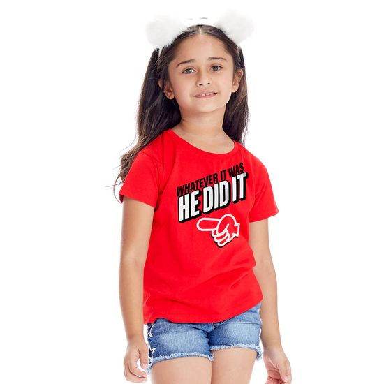 He/She Did It, Matching Sibling Tees For Girl