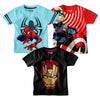 Pack Of 3- New Spiderman Iron Man & Capt. America Boys Combo Pack