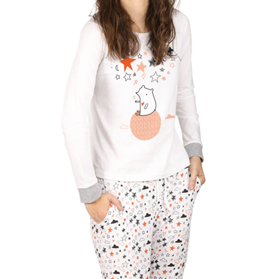 Stars And Cloud Print Nightwear Set For Mom & Daughter