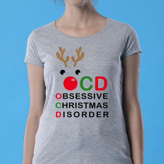 Obsessive Christmas Mom ,daughter And Son Tees