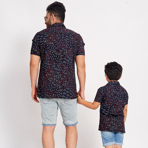 Flower Craze, Matching Shirts For Dad And Son