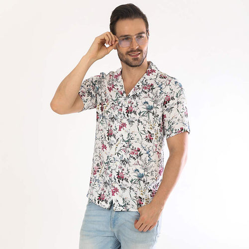 Floral Vibes Half Sleeves Shirts For Men