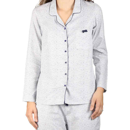 Soft Cotton Lapel With Pocket Bow Sleepwear Set For Mom & Daughter