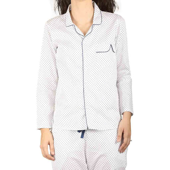 Polka Dot Stylysed Pocket Sleepwear Set For Mom & Daughter