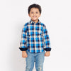Blue And Chequered, Matching Shirts For Boy