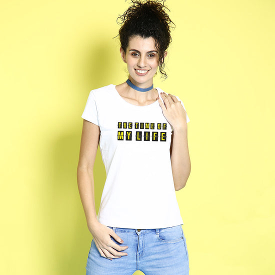 Time Of My Life, Matching White Travel Tees For Women