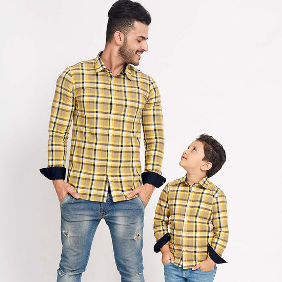 matching dad and son dress shirts Father & Blue 100% cotton (99/1 cotton/poly (Ash) Dads & Lads | Father
