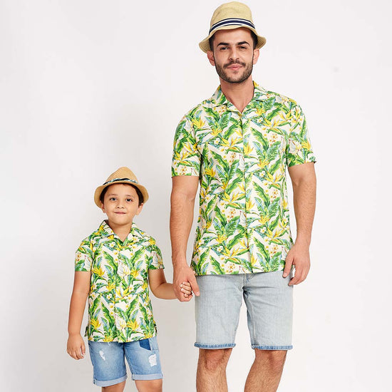 Tropical Vibes, Matching Shirts For Dad And Son
