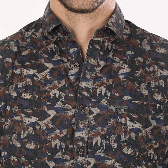 Army Print, Full Sleeves Shirts For Men