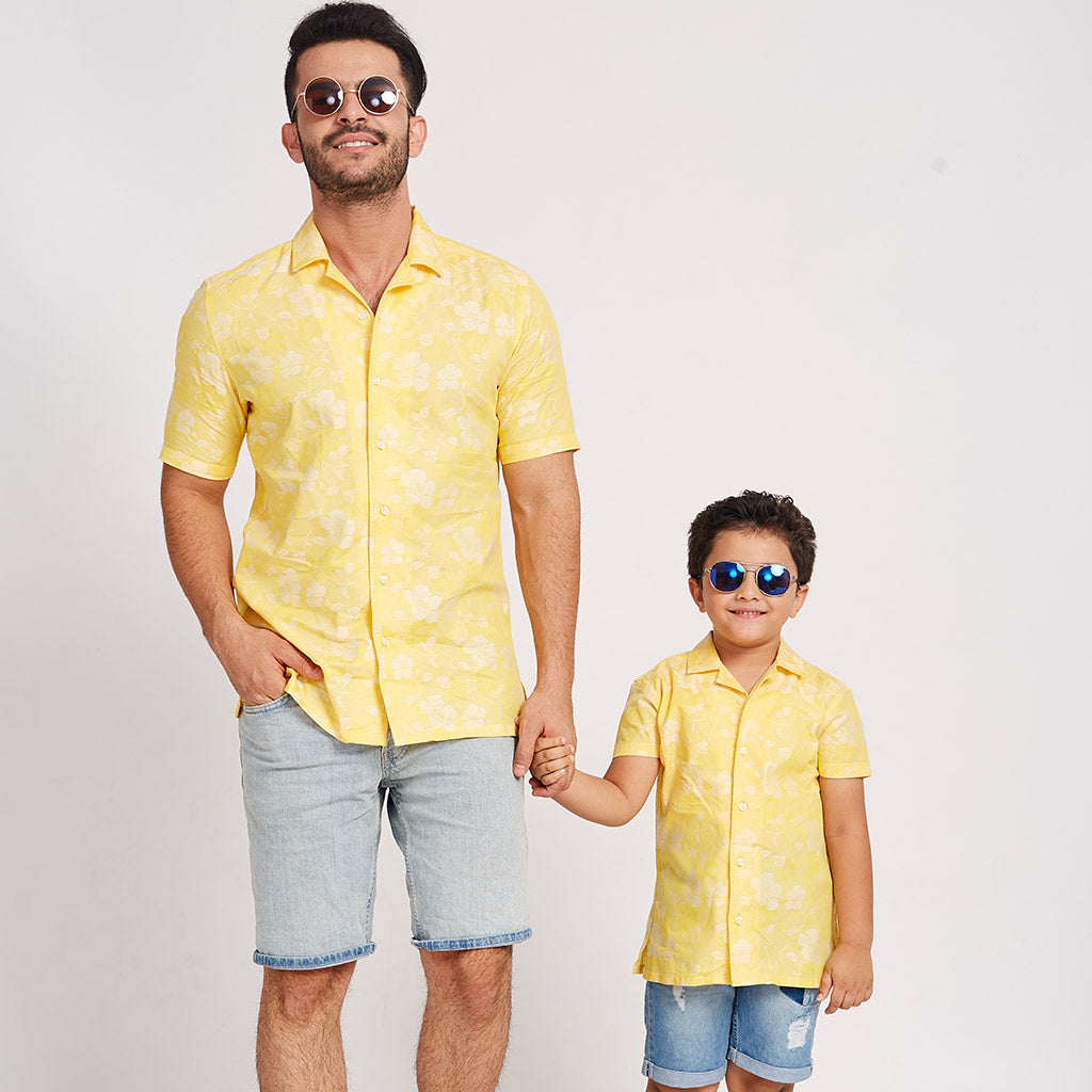 Summer Sunshine, Matching Shirts For Dad And Son -BonOrganik
