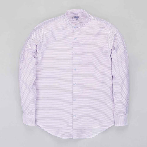 Purple Beige stripes white Mandarin Dad & Son Shirt