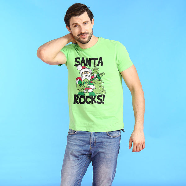 Santa Rocks, Dad And Son Tees