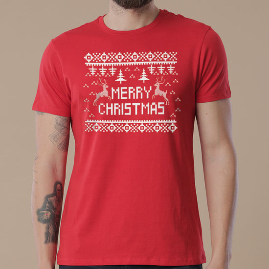 Festive Christmas Dad, Son And Daughter Tees