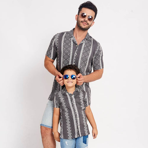 Ziz-zag Madness, Matching Shirts For Dad And Son