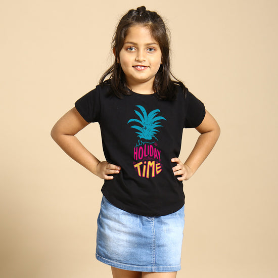 Holiday Time, Matching Travel Tees For Girl