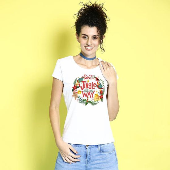 Jingle all the way couple tees For women