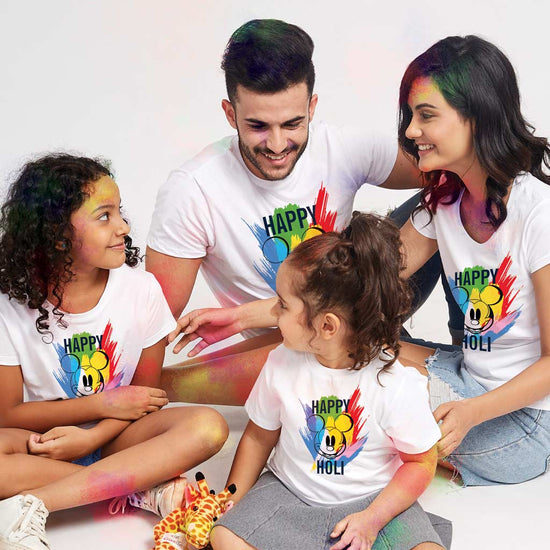 Happy Holi Disney Matching Family Tees