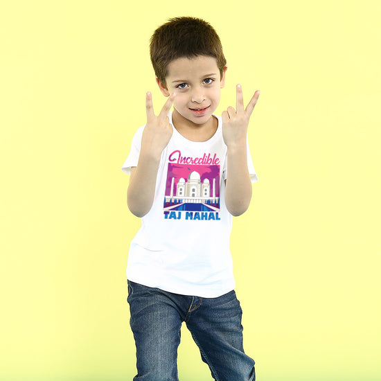 Incredible Taj Mahal, Matching Travel Tees For Boy