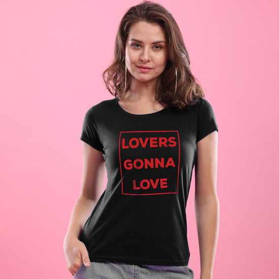 Just Want To Love, (Black) Matching Couples Tees For Women