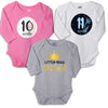 10-11-12, Set Of 3 Assorted Bodysuits For Baby