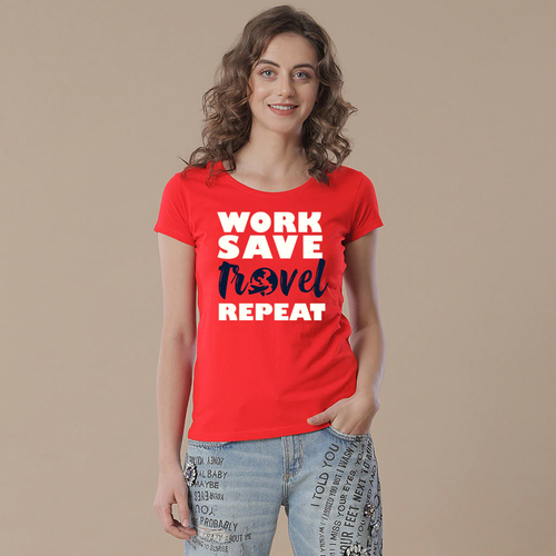 Work Save Travel Repeat, Matching Family Travel Tees