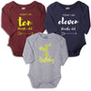 10-12Months, Set Of 3 Assorted Bodysuits For Baby.