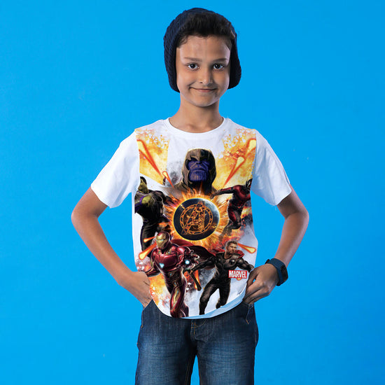 Fire Superheros, Marvel Tee For Boys