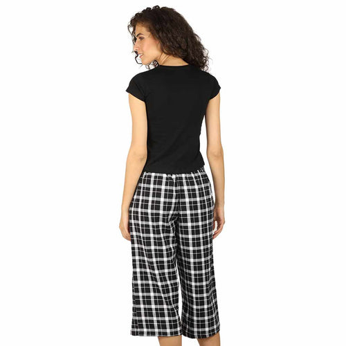 Black culottes with Tee for mom & daughter