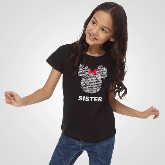 Mickey/ Minnie Logo, Matching Disney Tees For Girl