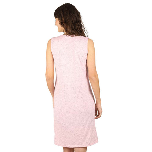 Pink Front Slit Long Knitted Top For Women