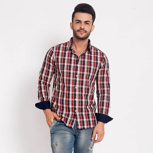 Red And Chequered, Matching Shirts For Men