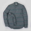 Father Son Olive green stripes mandarin collar shirt