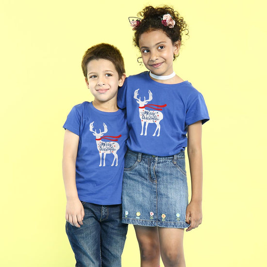 Christmas Reindeer, Brother And Sister Tees