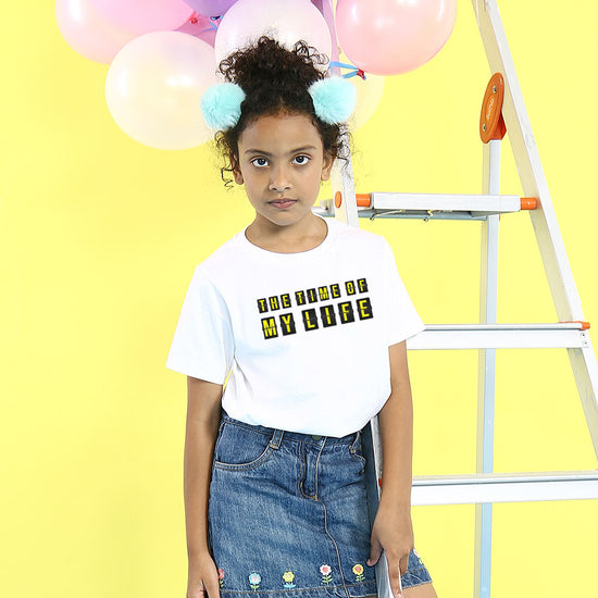 Time Of My Life, Matching White Travel Tees For Girl