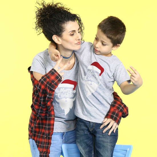 Merry Christmas From Santa Mom And Son Tees