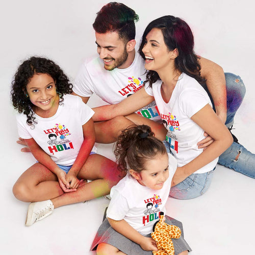 Lets Play Holi Family Tees