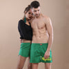 Just Married Matching Green Couple Boxers