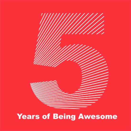 5 Years Of Being Awesome Birthday Boy Tee