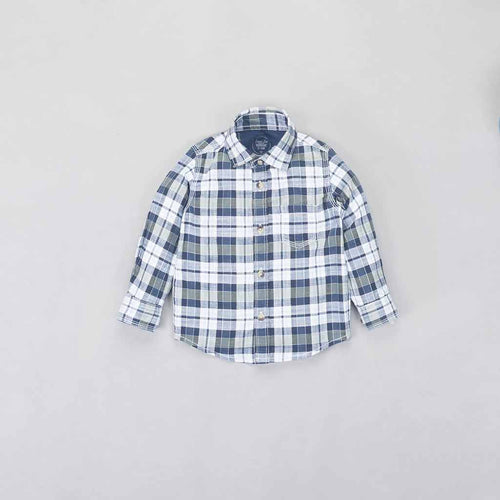 Father/Son Olive Green checks full sleeve shirt