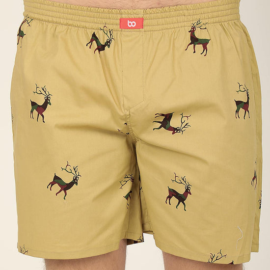 Antlers (Brown), Matching Boxers For Dad And Son