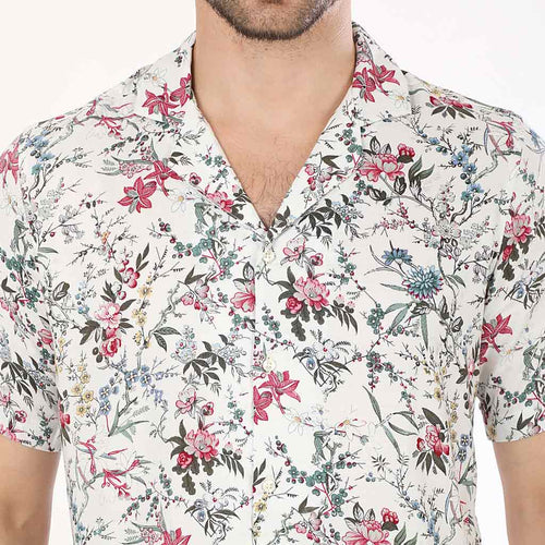 Floral Vibes Half Sleeves Shirts For Men