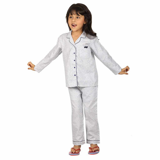 Soft Cotton Lapel With Pocket Bow Sleepwear Set For Mom & Daughter For Daughter