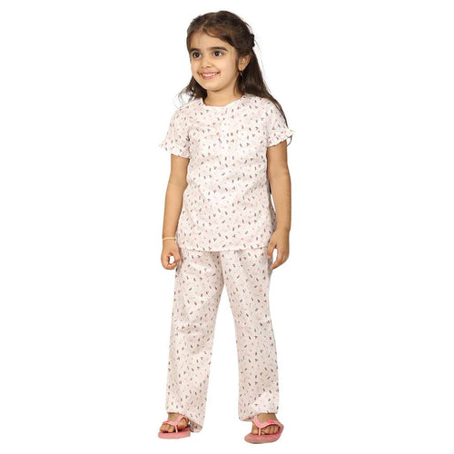 Ruffled Sleeve Floral Print Sleepwear Set For Mom & Daughter For Daughter