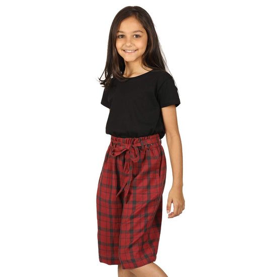 Red culottes with tee for mom daughter for daughter